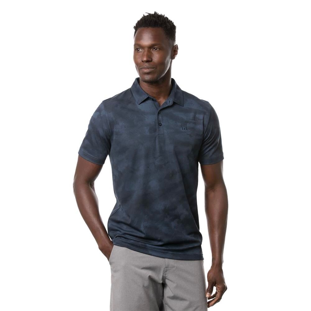 TravisMathew Navy Blue Capsize Men's Short Sleeve Golf Polo Shirt